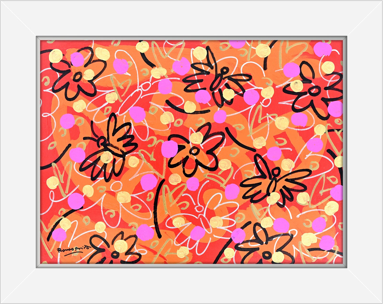 Butterflies and Polka Dots - Original Painting