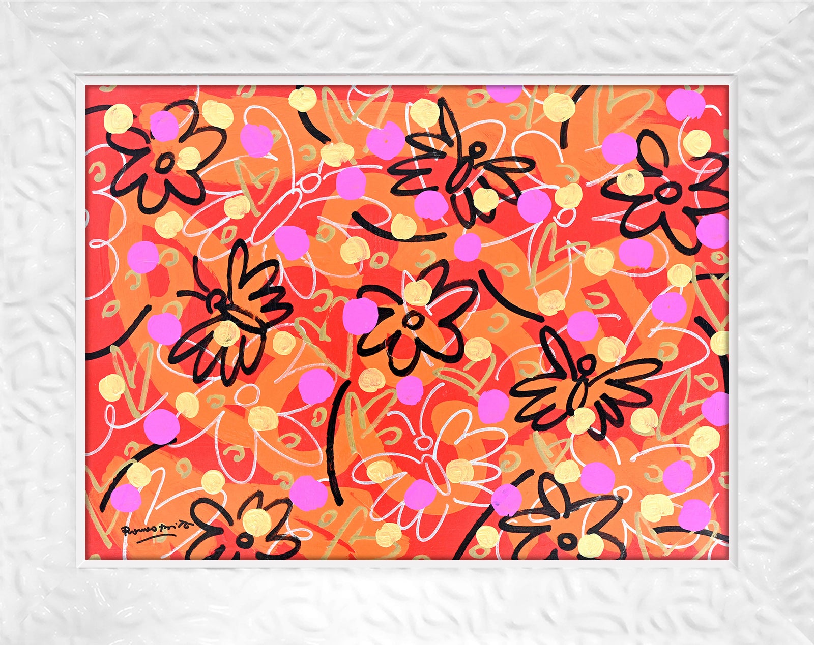 Butterflies and Polka Dots - Original Painting