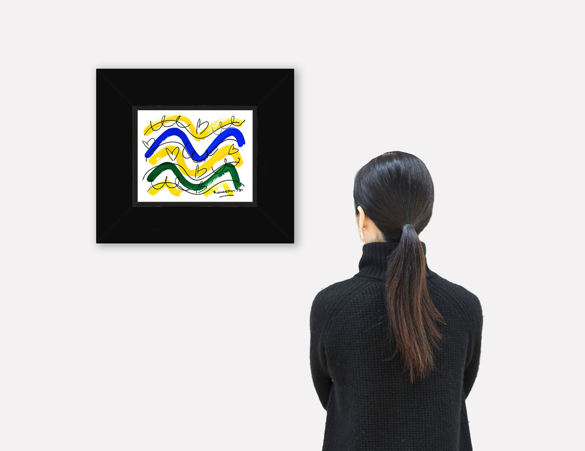 modern pop art the rio collection original drawing  vibrant home decor