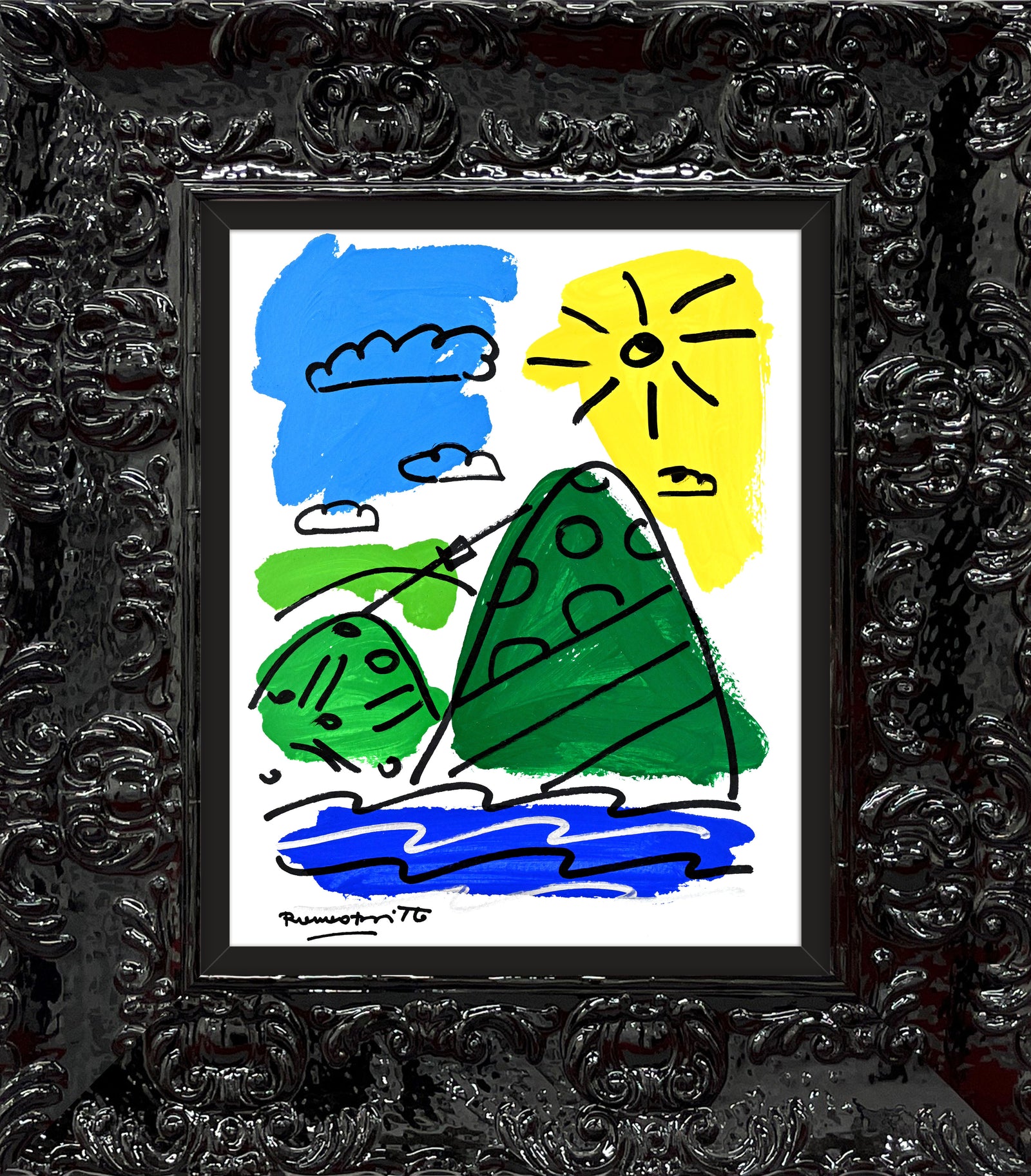 the rio collection original drawing  colorful decorative collectible gift idea