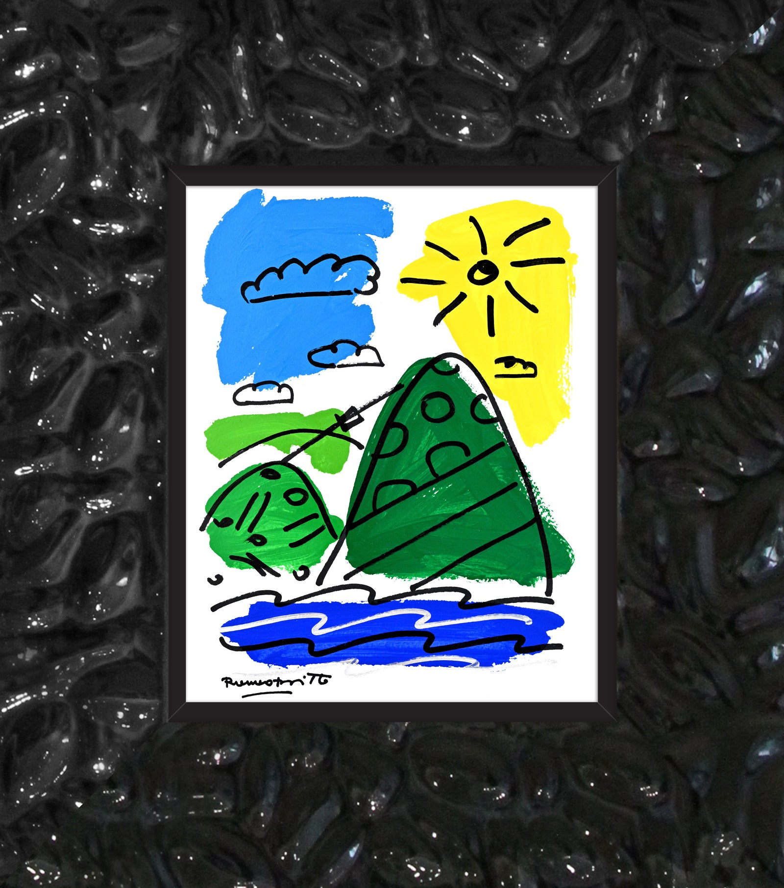 the rio collection original drawing  artistic colorful design collectible