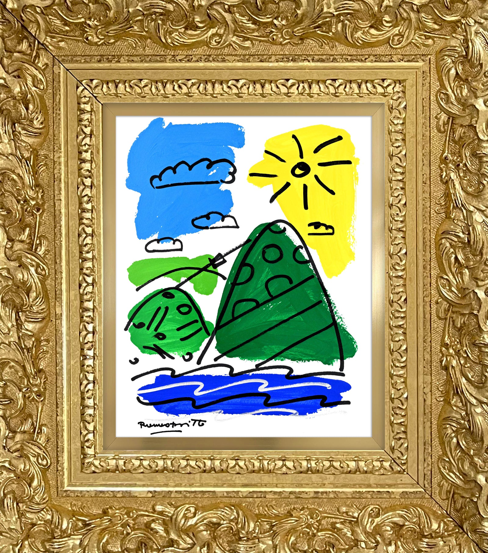the rio collection original drawing  colorful decorative collectible gift idea