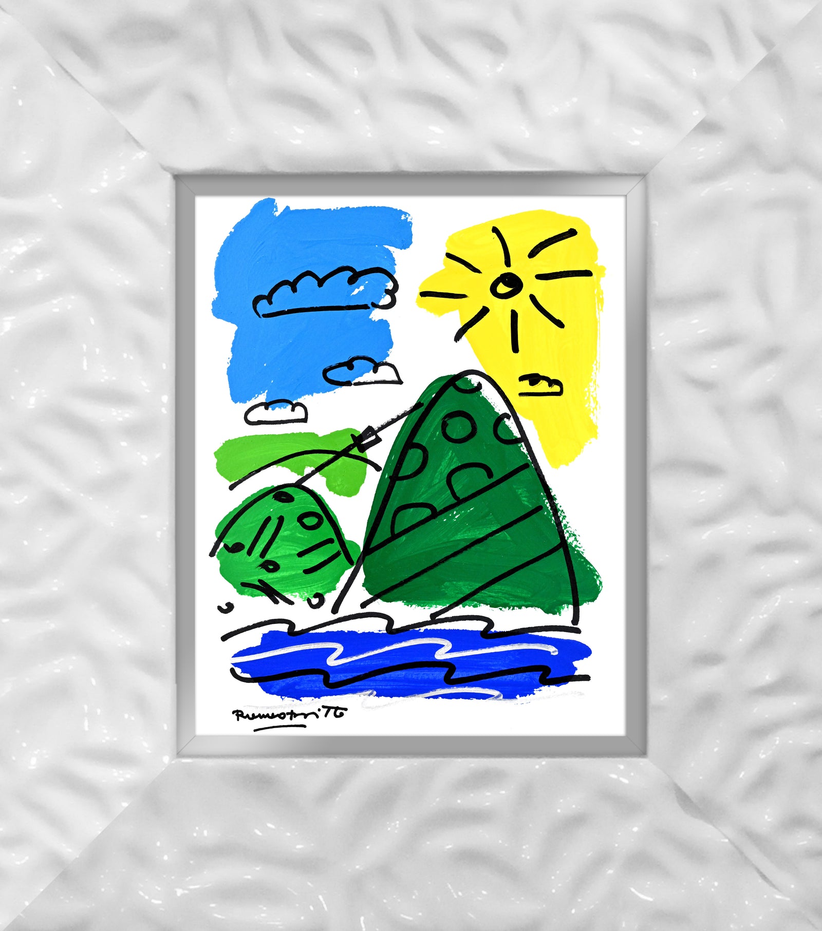 the rio collection original drawing  colorful decorative collectible gift idea