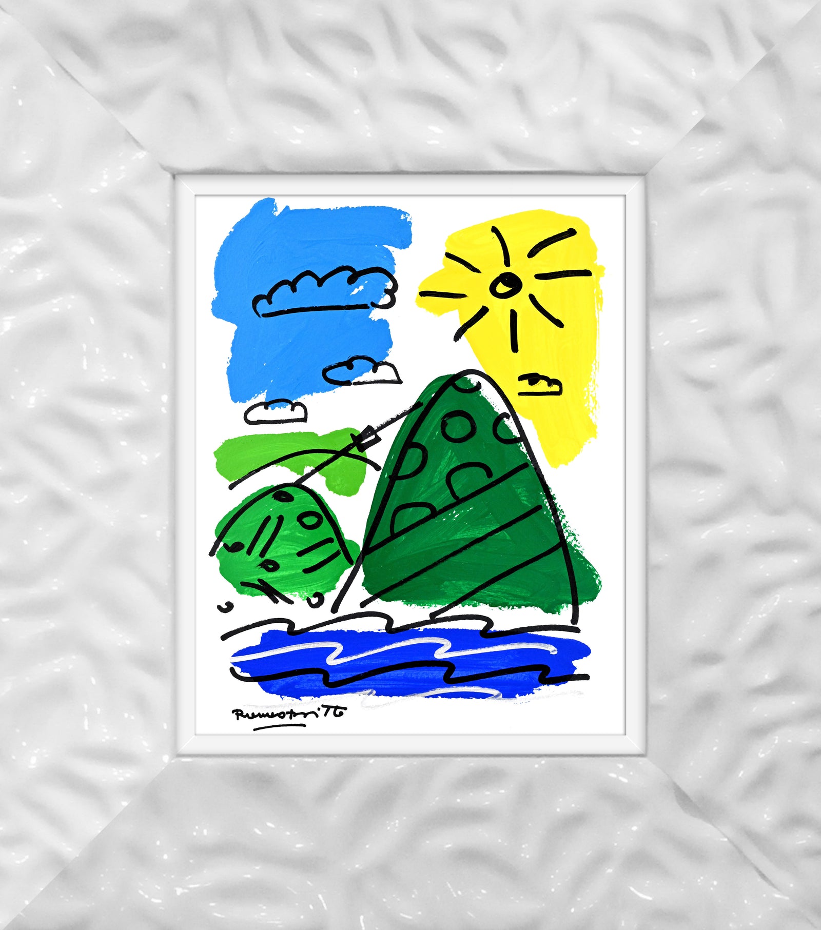 modern pop art the rio collection original drawing  vibrant home decor