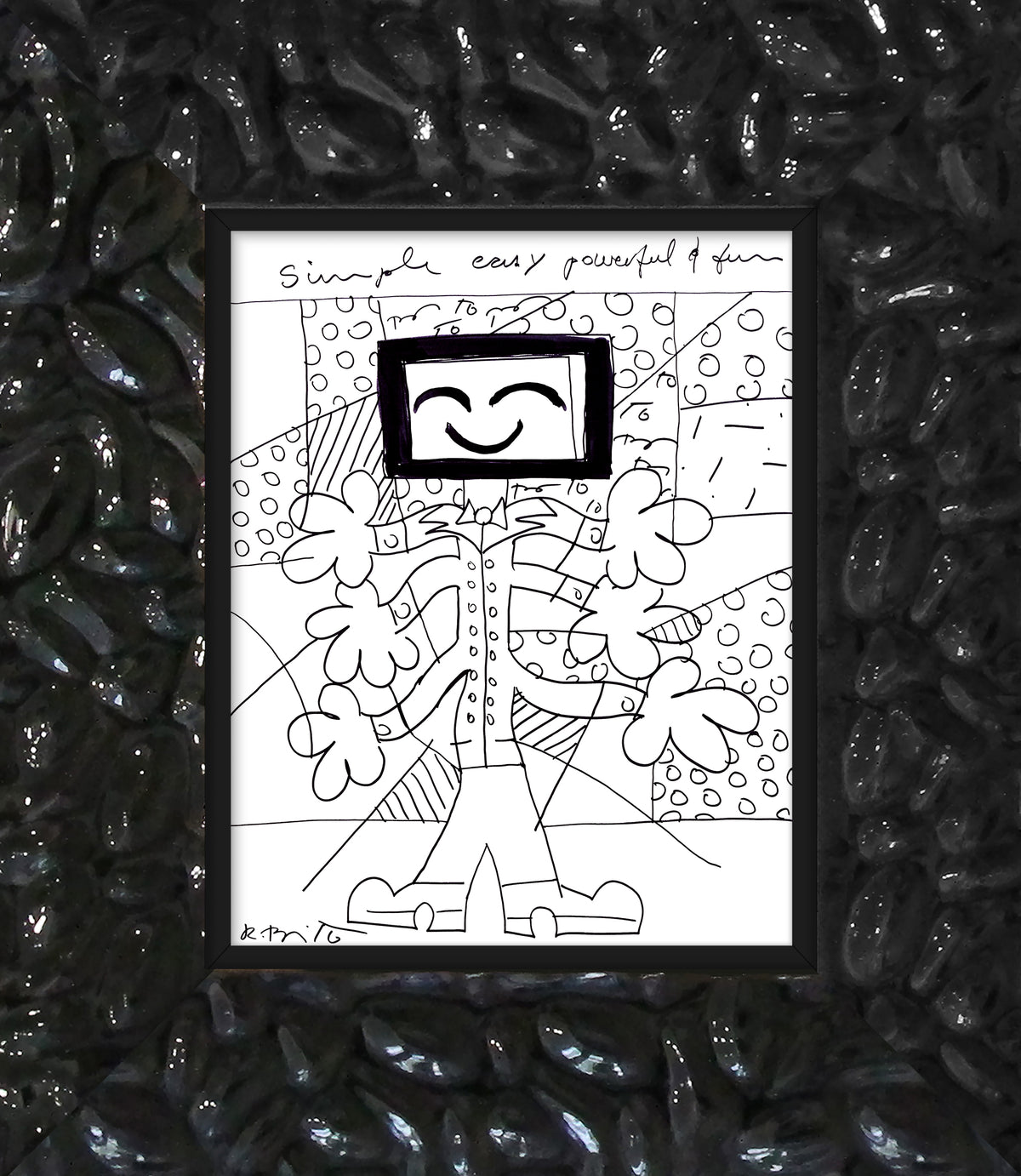 Romero Britto simple easy powerful fun original  colorful pop art design