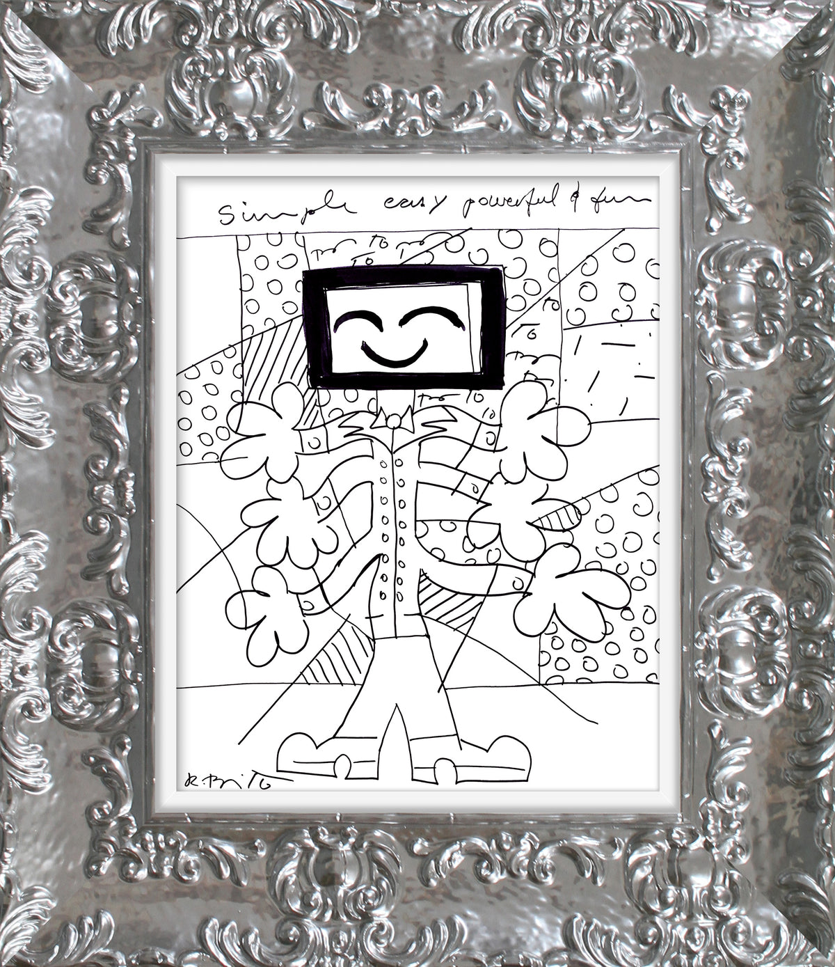 Romero Britto simple easy powerful fun original  colorful pop art design