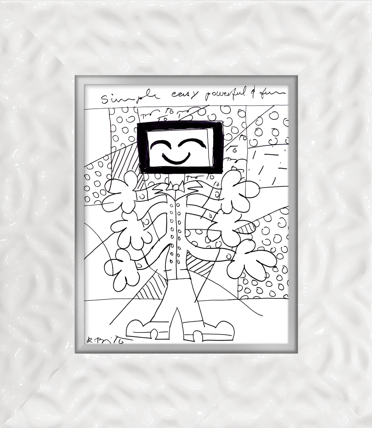 Romero Britto simple easy powerful fun original  colorful pop art design