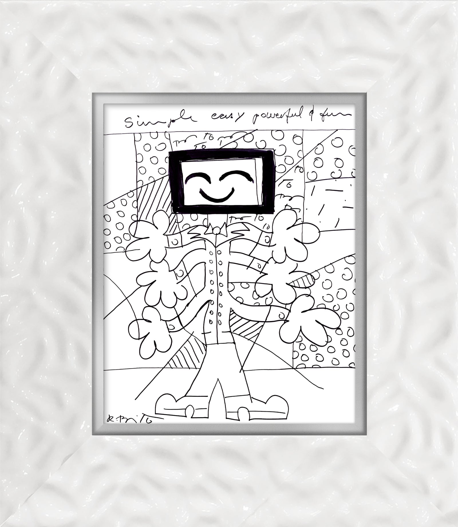 Romero Britto simple easy powerful fun original  colorful pop art design