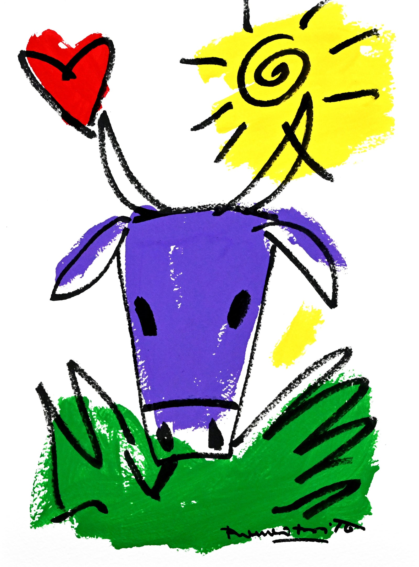 Romero Britto upstate new york collection original  colorful pop art design