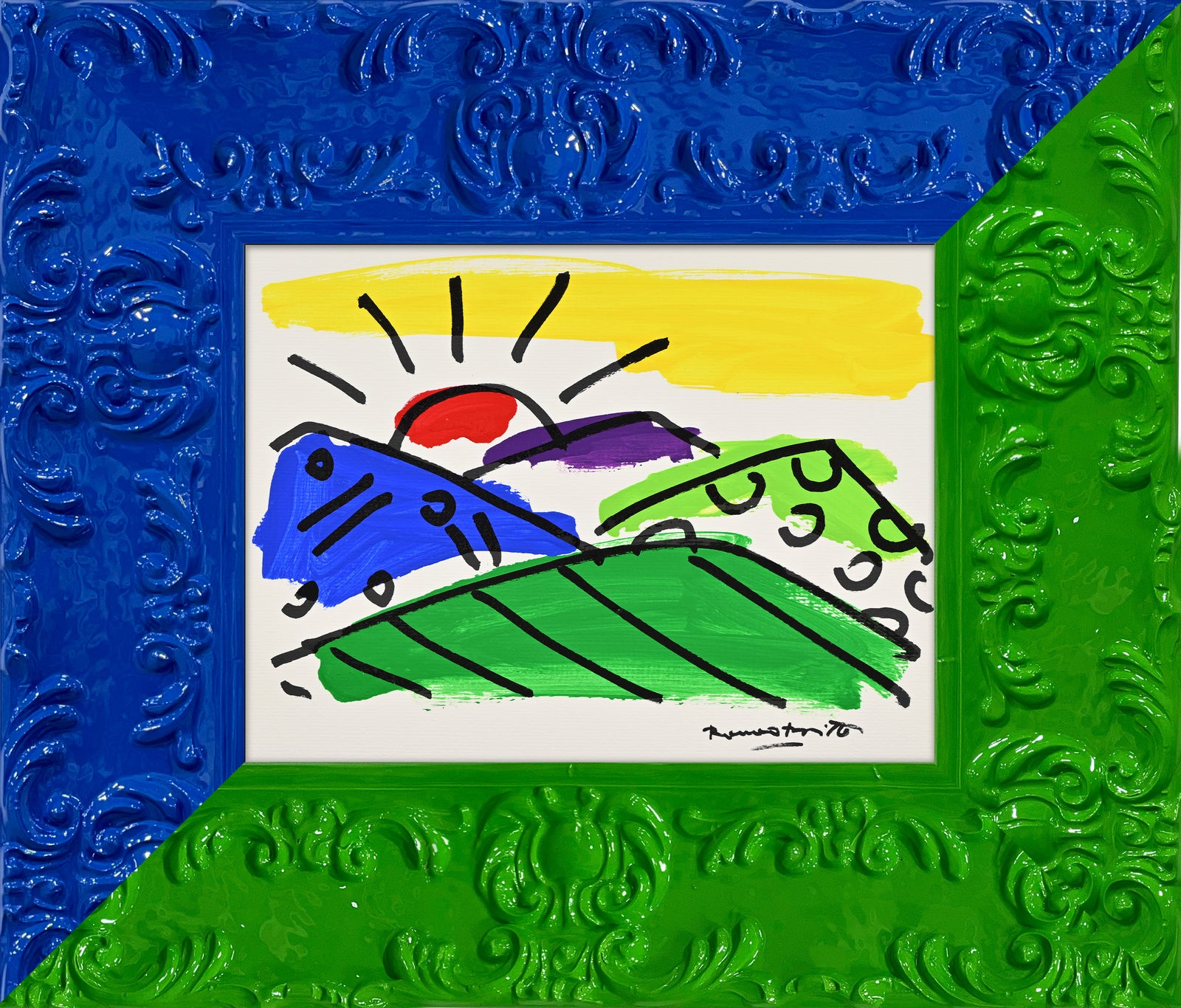 Romero Britto upstate new york collection original  colorful pop art design