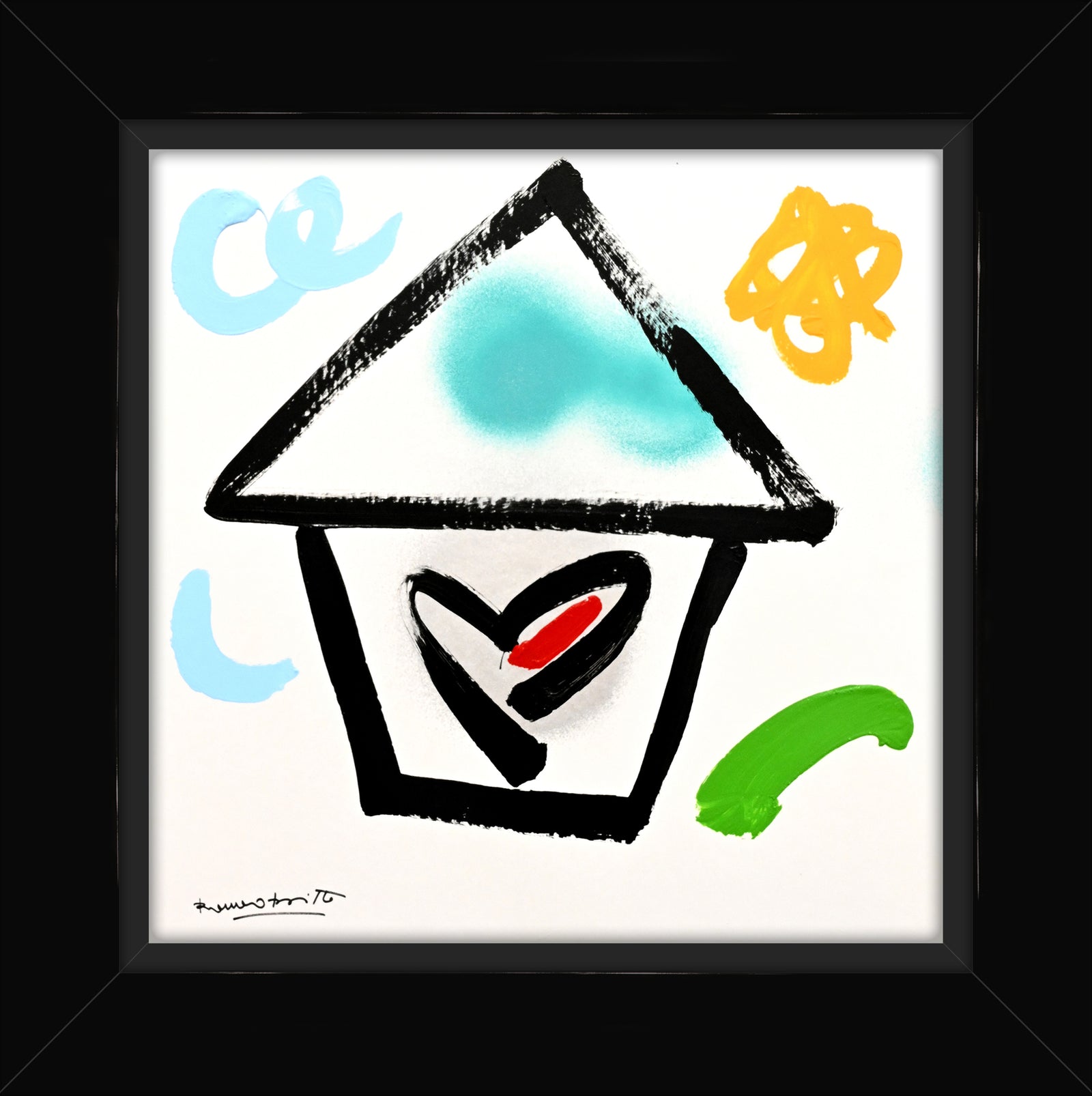 home original drawing  colorful decorative collectible gift idea