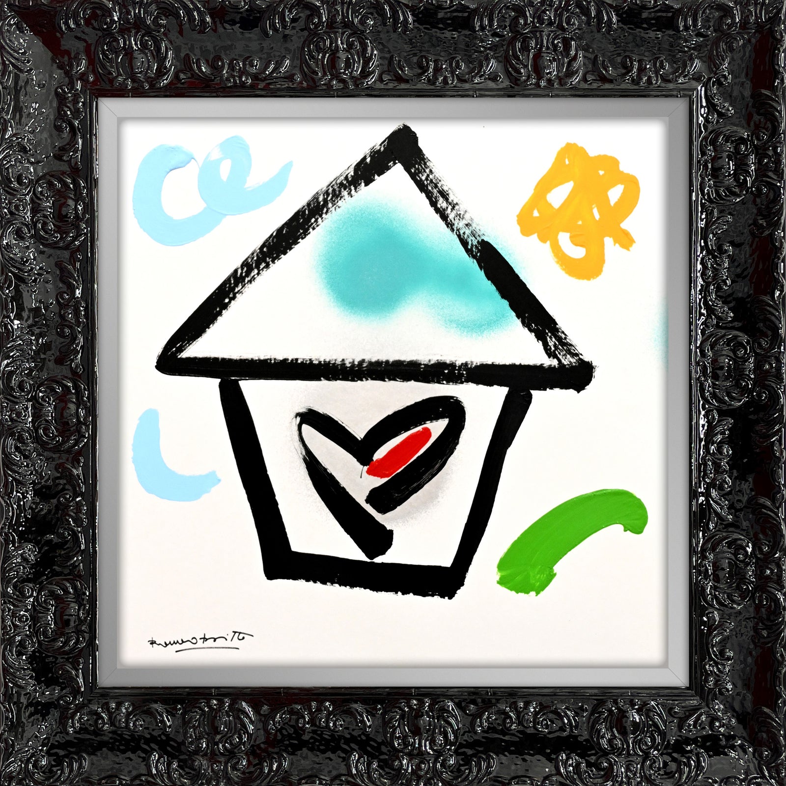 home original drawing  colorful decorative collectible gift idea