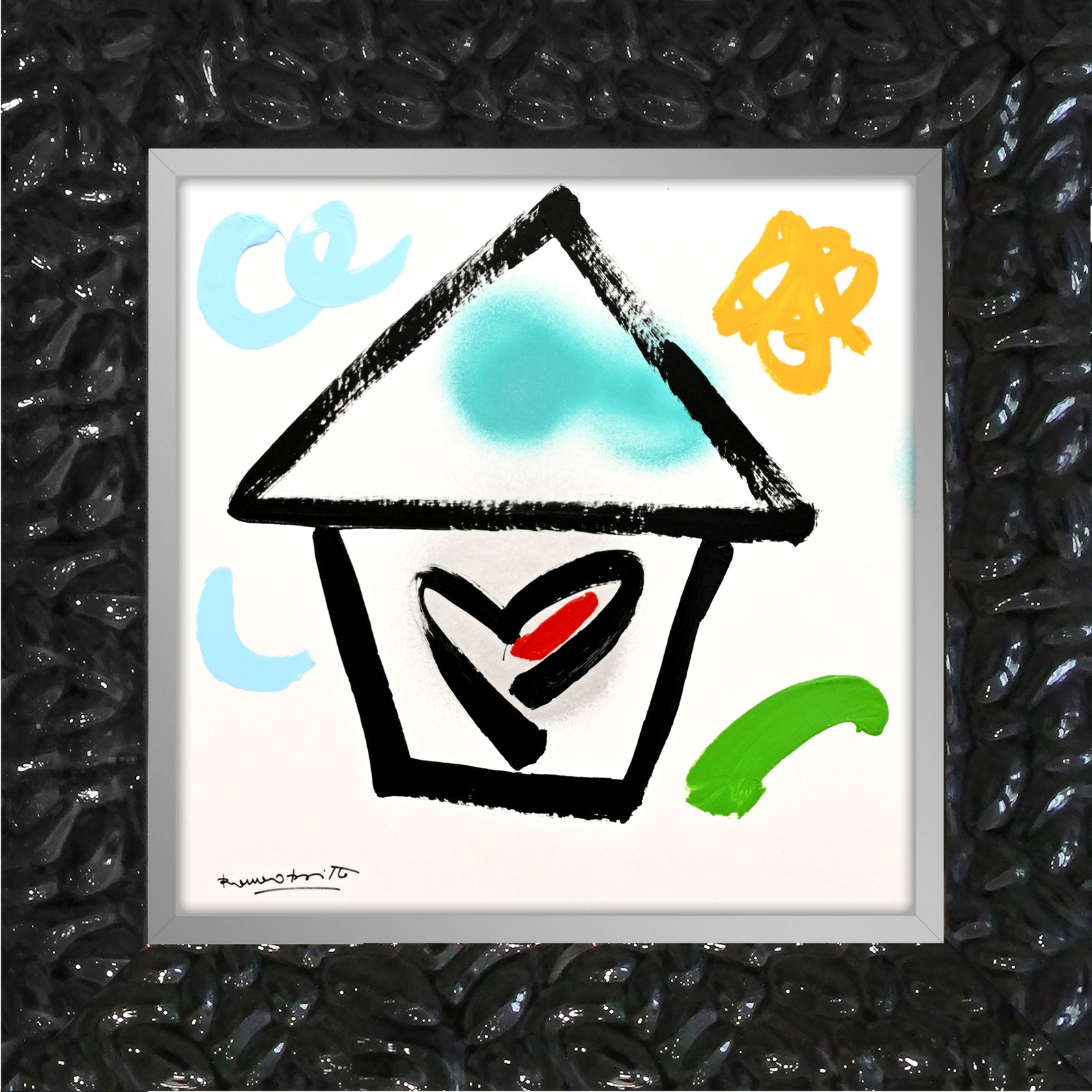 home original drawing  artistic colorful design collectible