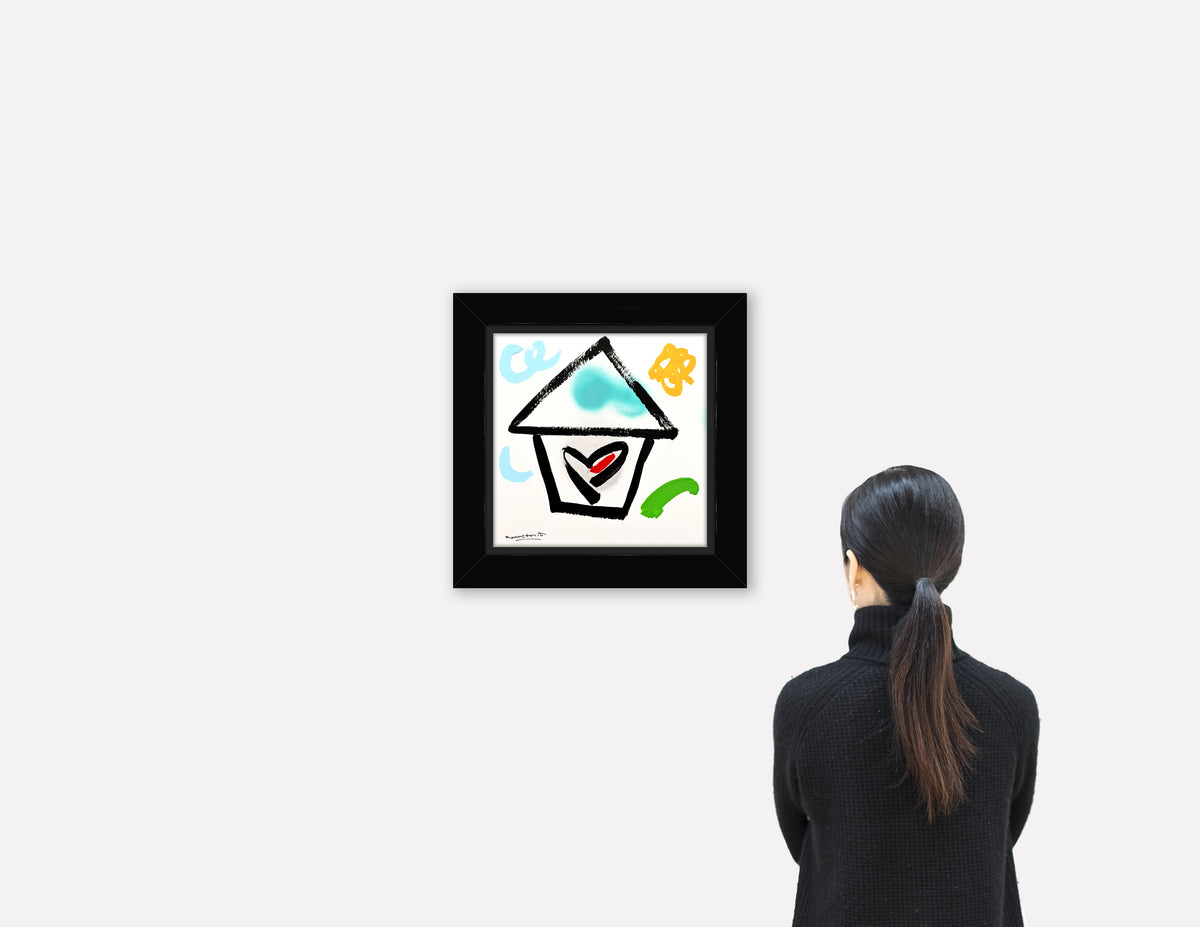 modern pop art home original drawing  vibrant home decor