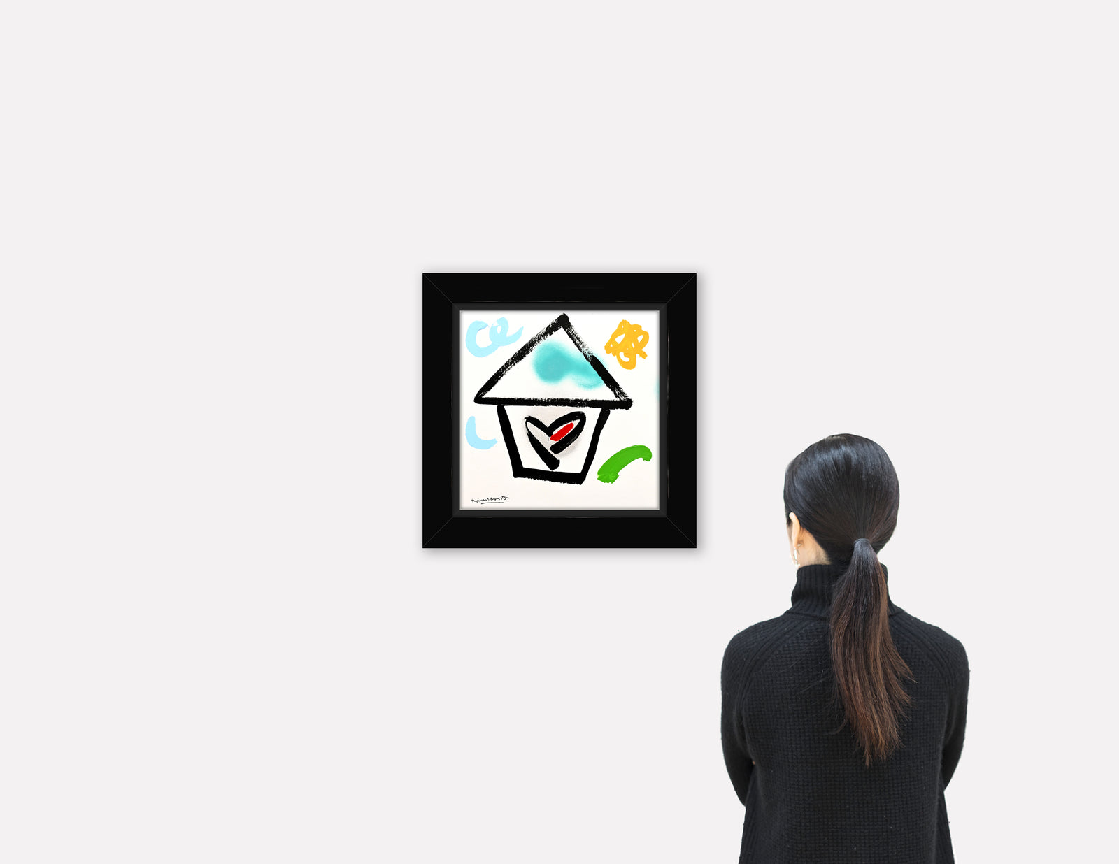 modern pop art home original drawing  vibrant home decor