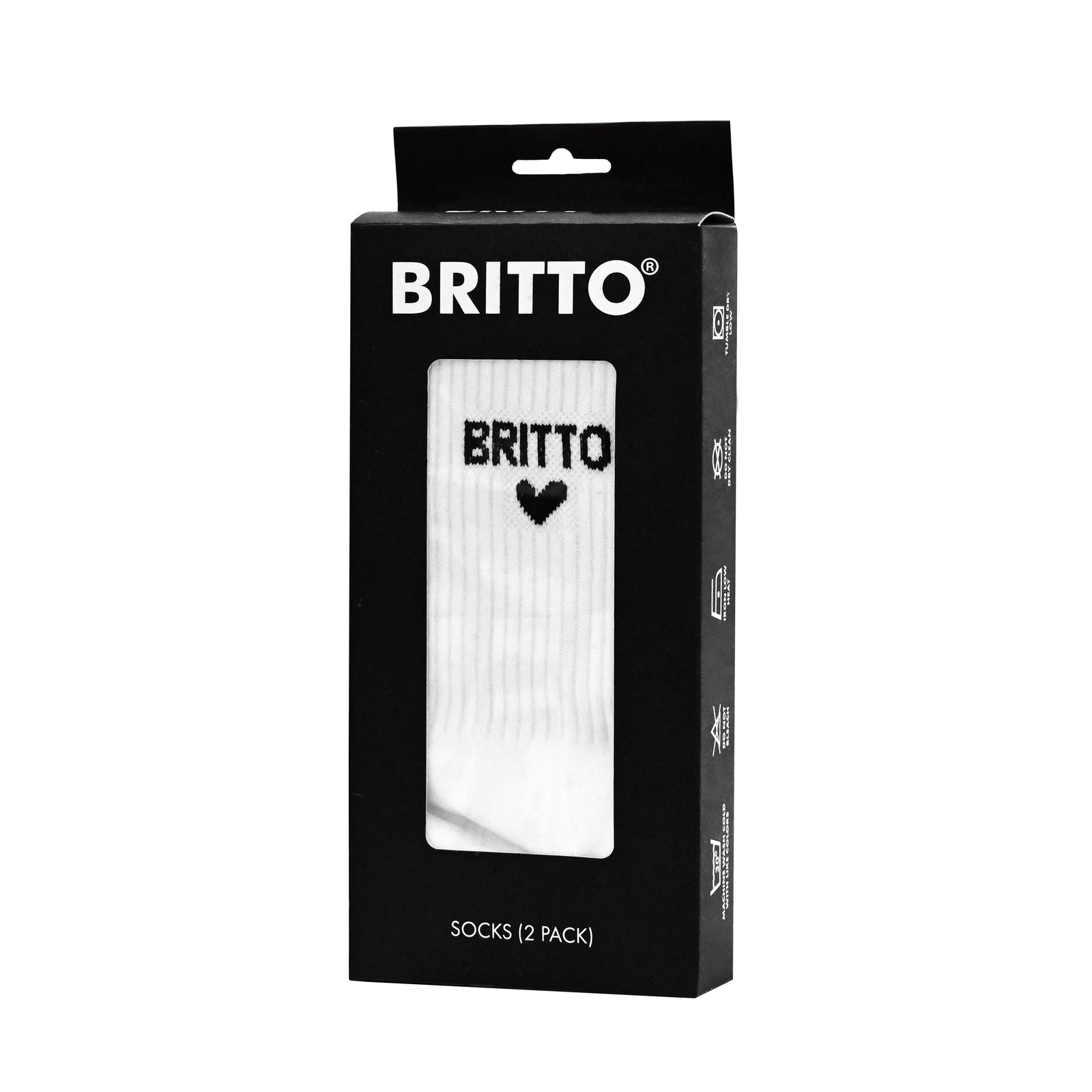 BRITTO® SOCKS - White - Pack of 2