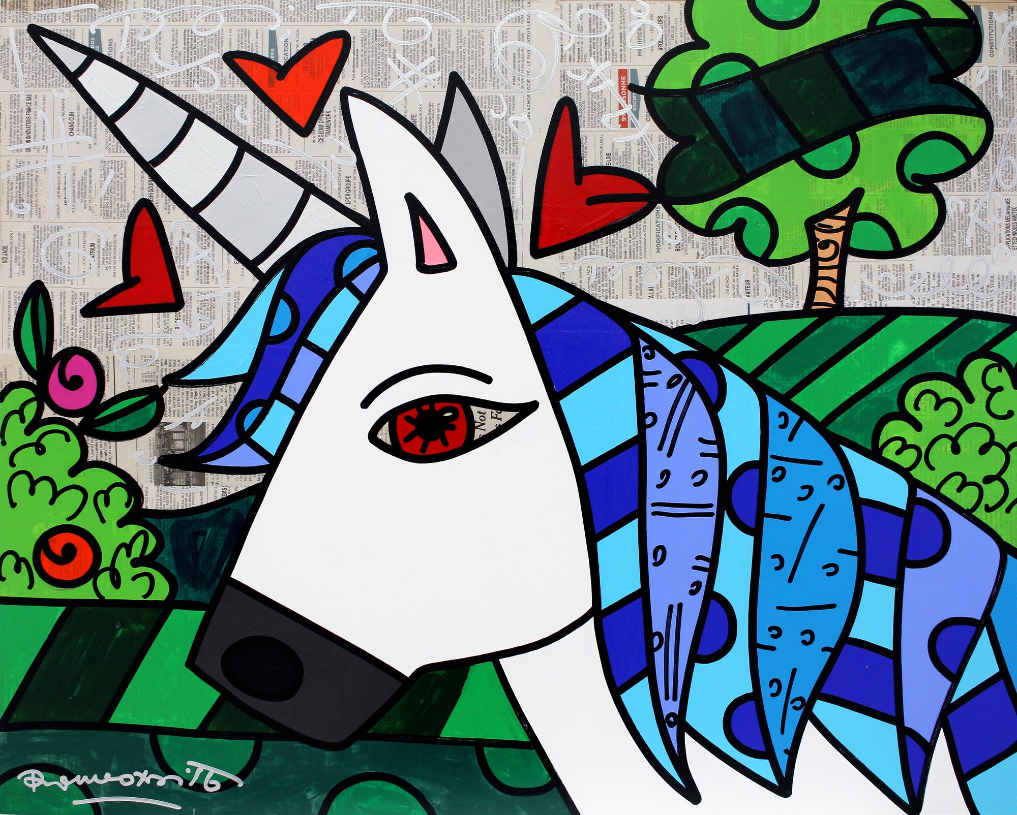 UNICORN - Original Painting - Shop Britto