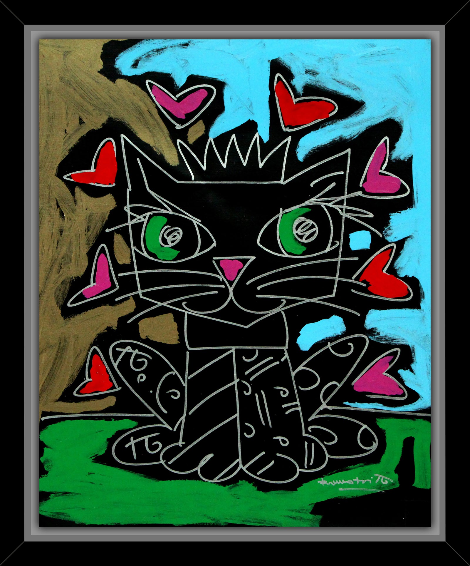 GOLD BLUE -  Original Painting