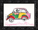 CAR -  Original Vintage Drawing