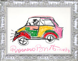 CAR -  Original Vintage Drawing