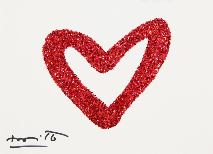 HEARTBEAT (RED GLITTER) - Original Drawing *SOLD*
