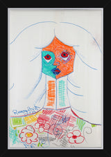 PURE WHITE -  Original Vintage Drawing