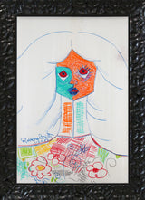 PURE WHITE -  Original Vintage Drawing