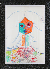 PURE WHITE -  Original Vintage Drawing