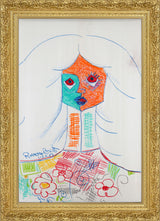 PURE WHITE -  Original Vintage Drawing