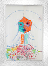PURE WHITE -  Original Vintage Drawing