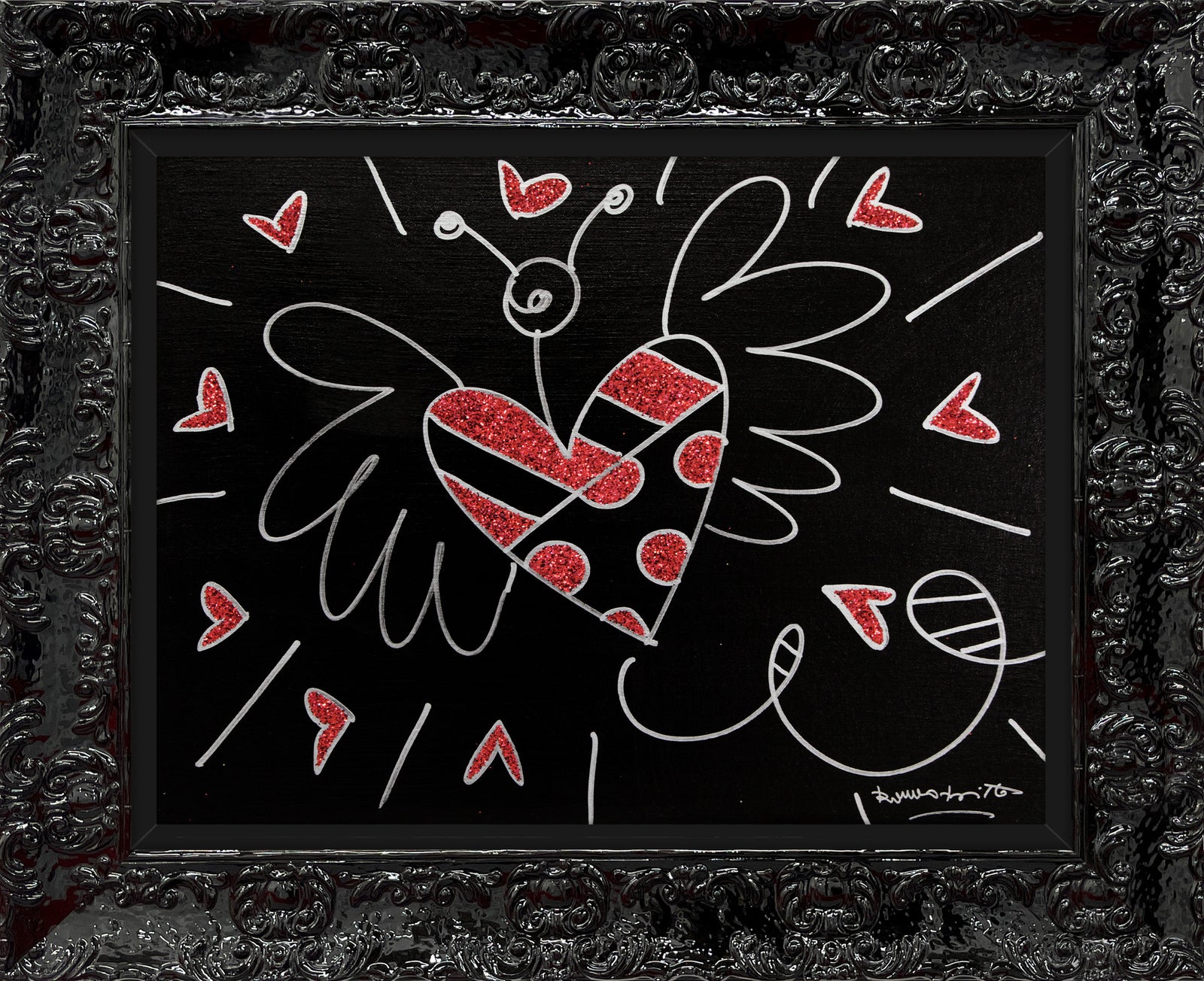 so in love original drawing  colorful decorative collectible gift idea