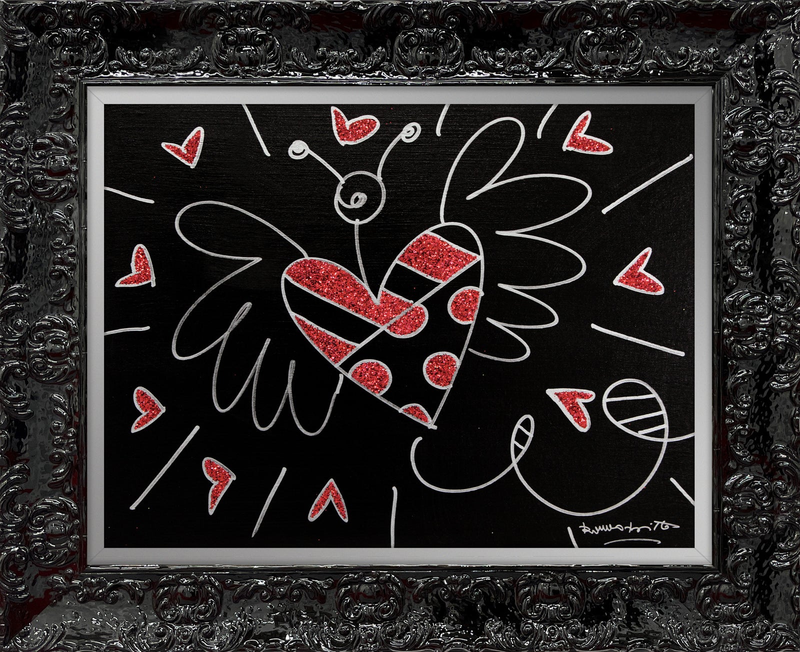 modern pop art so in love original drawing  vibrant home decor