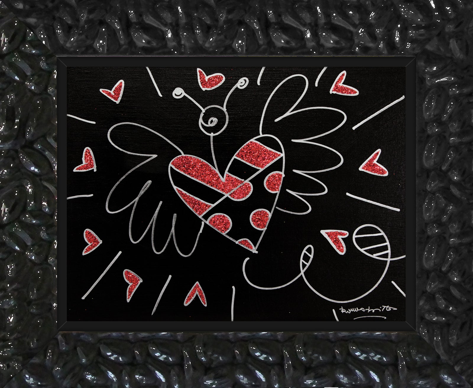 so in love original drawing  artistic colorful design collectible