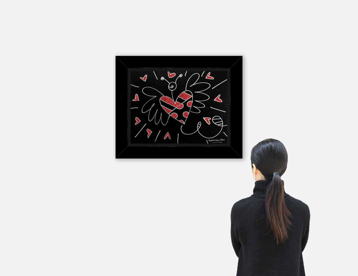 modern pop art so in love original drawing  vibrant home decor