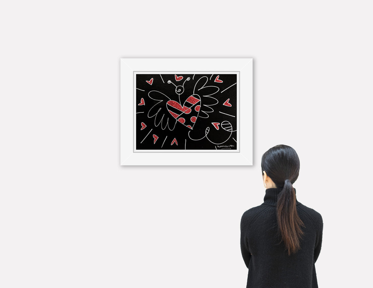 so in love original drawing  artistic colorful design collectible