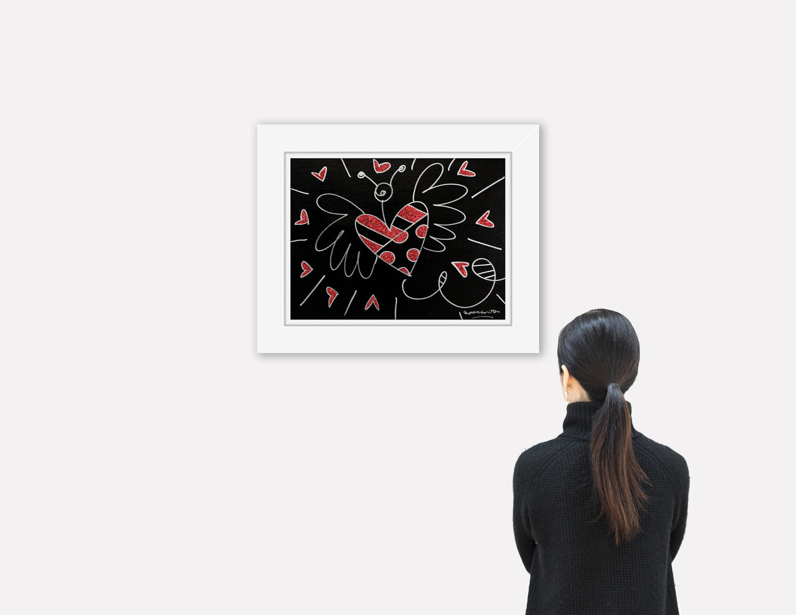 so in love original drawing  artistic colorful design collectible