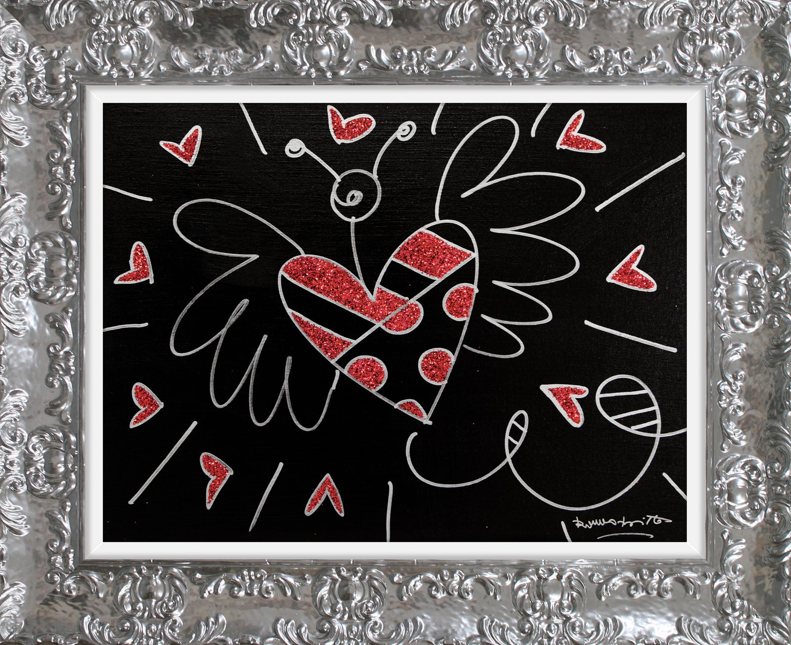 so in love original drawing  colorful decorative collectible gift idea