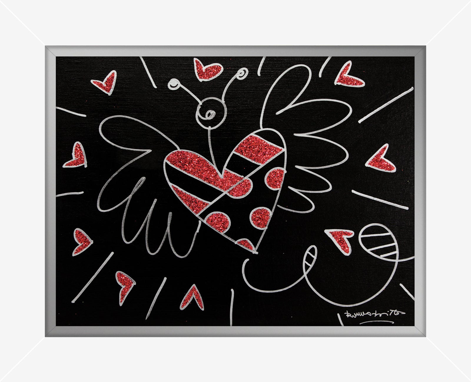 modern pop art so in love original drawing  vibrant home decor