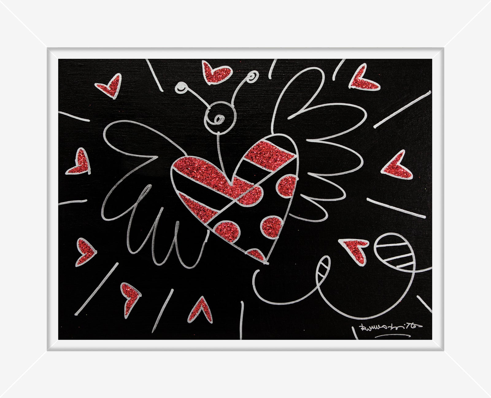 so in love original drawing  artistic colorful design collectible