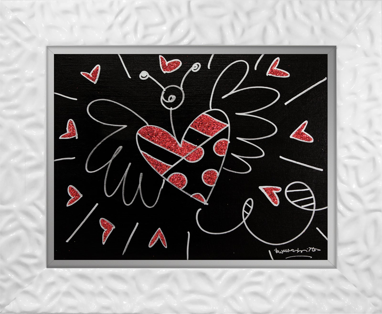 so in love original drawing  colorful decorative collectible gift idea