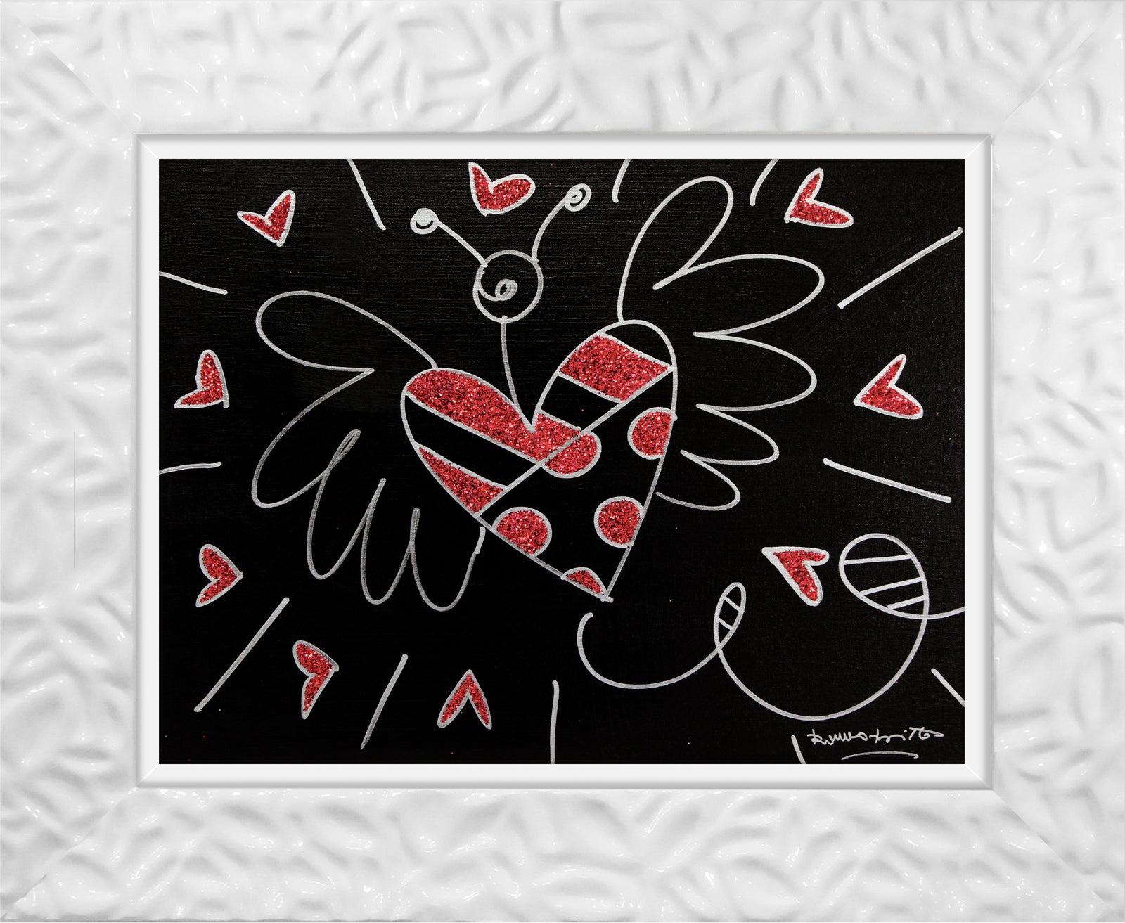 modern pop art so in love original drawing  vibrant home decor