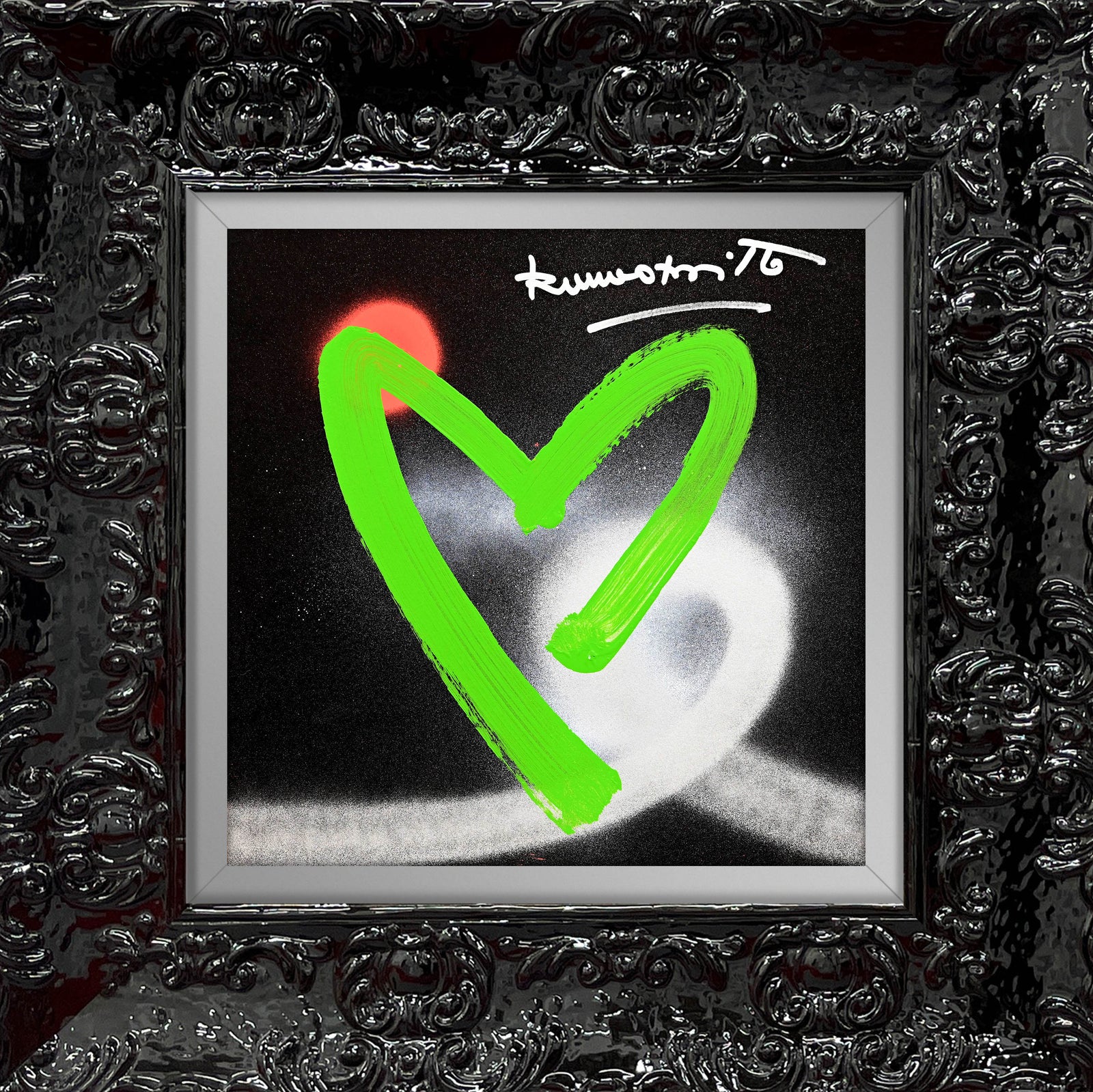 heartbeat original drawing  artistic colorful design collectible