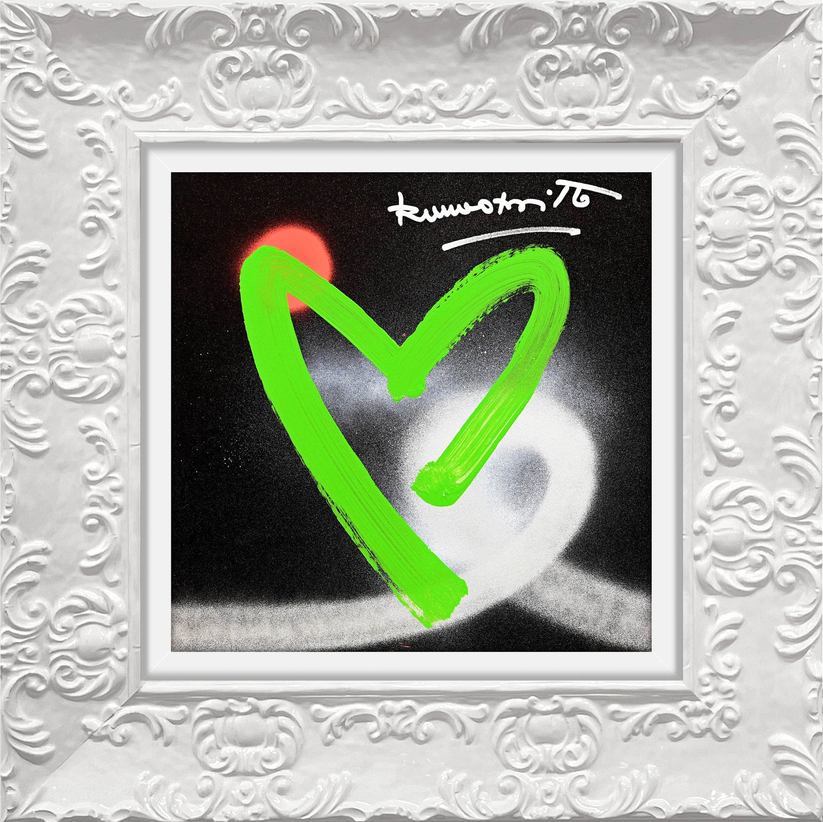 heartbeat original drawing  colorful decorative collectible gift idea