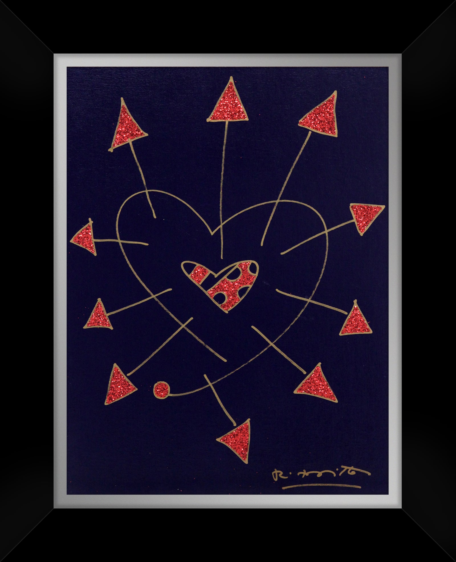 modern pop art so in love original drawing  vibrant home decor