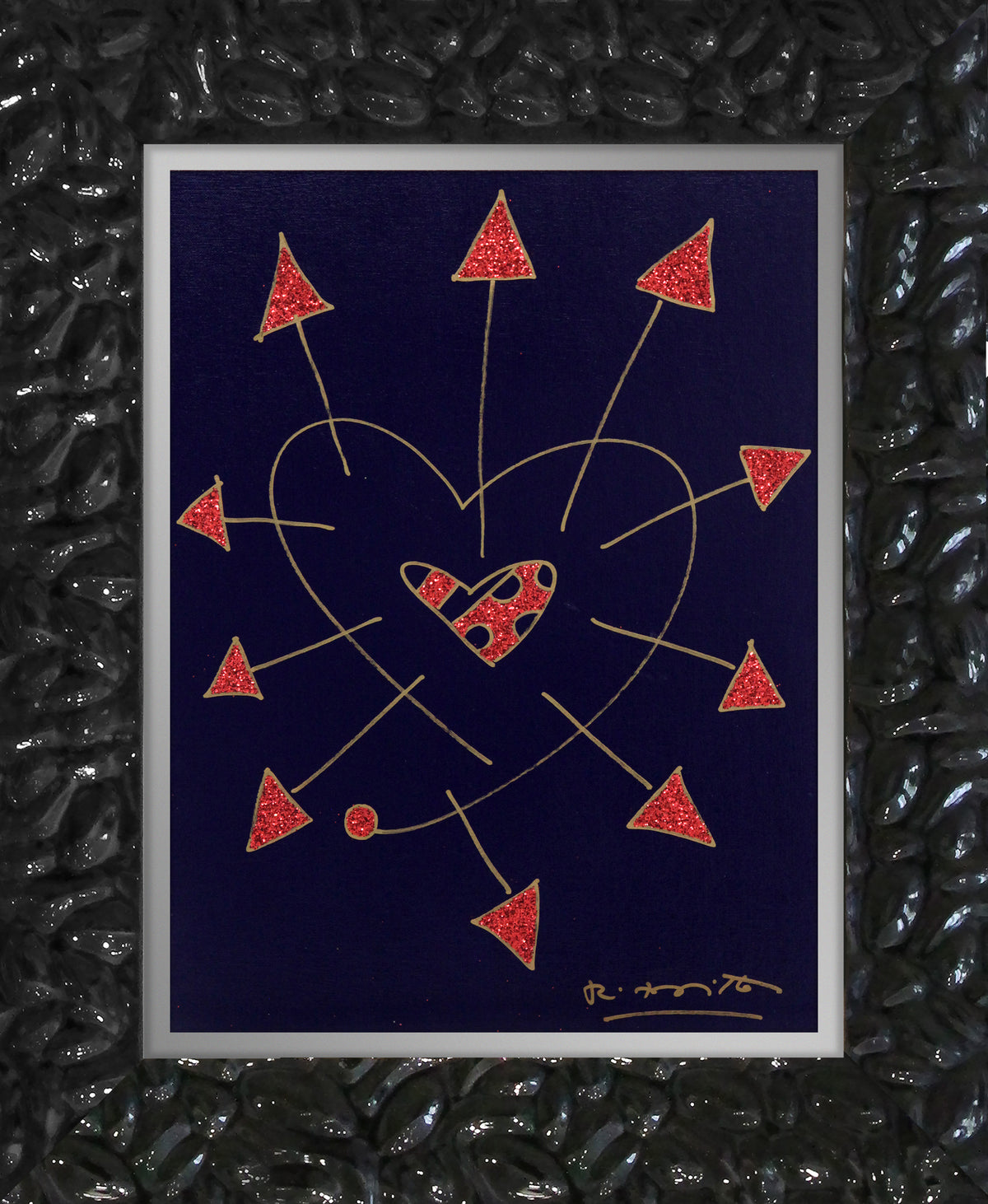 so in love original drawing  colorful decorative collectible gift idea