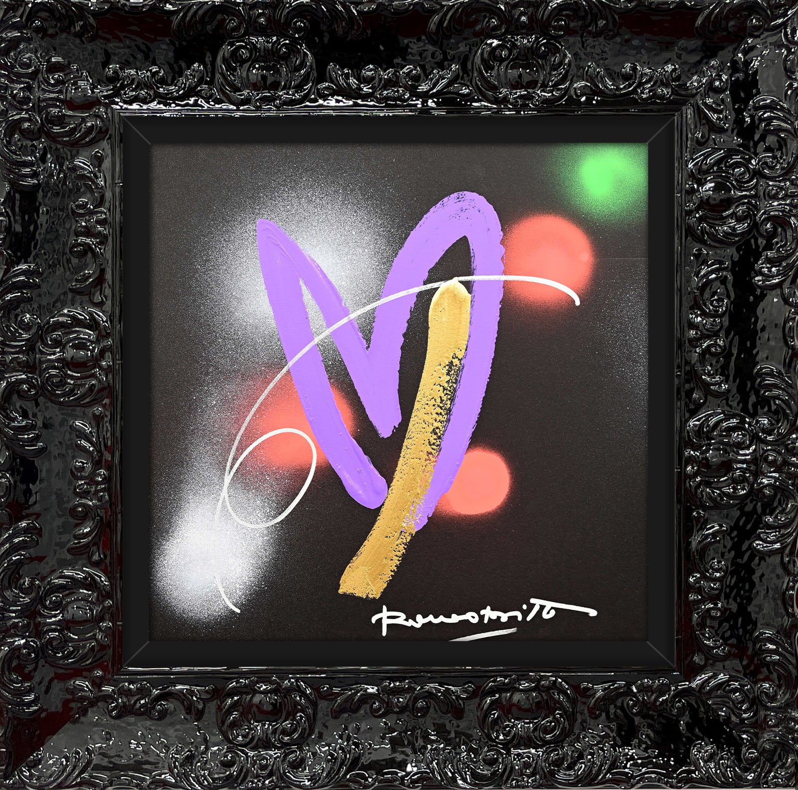 modern pop art heartbeat original drawing  vibrant home decor