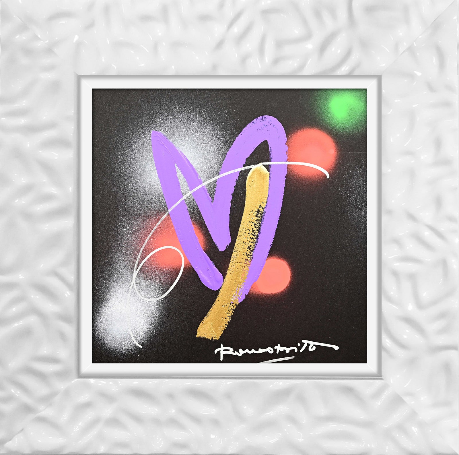 modern pop art heartbeat original drawing  vibrant home decor