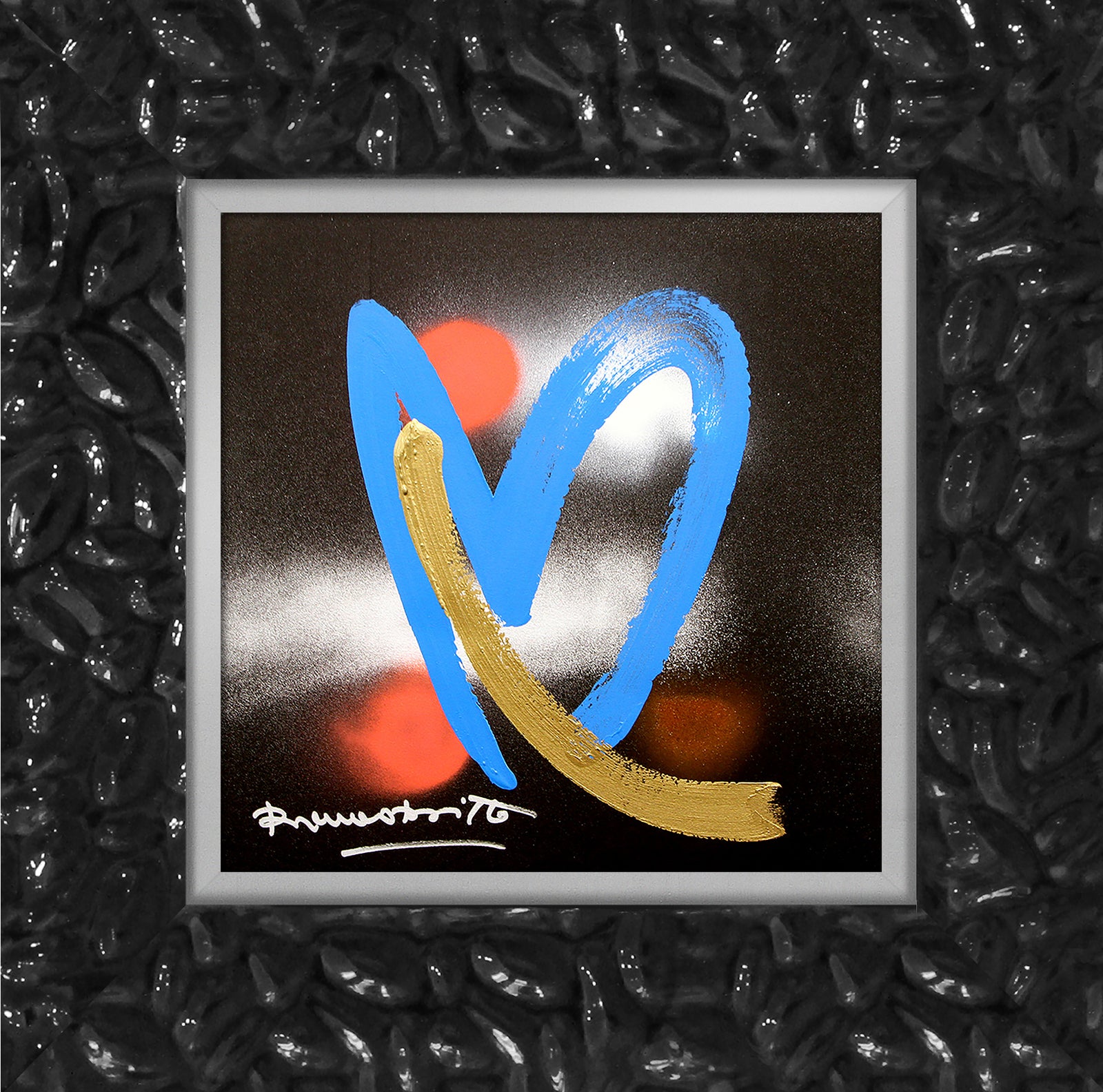 heartbeat original drawing  artistic colorful design collectible