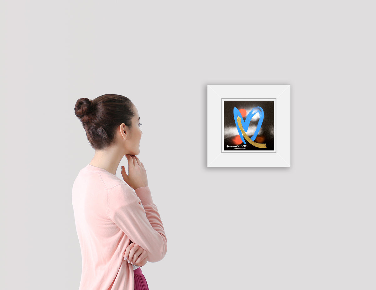 heartbeat original drawing  artistic colorful design collectible