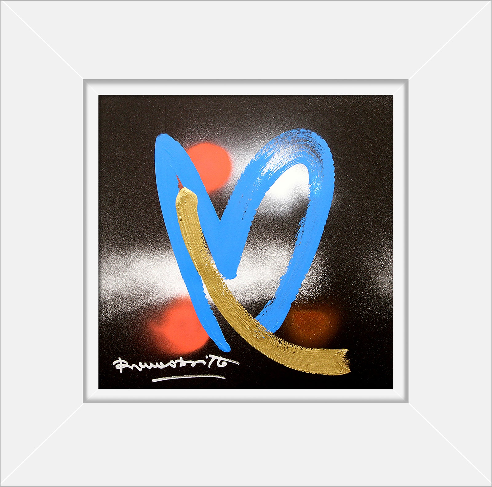 heartbeat original drawing  artistic colorful design collectible